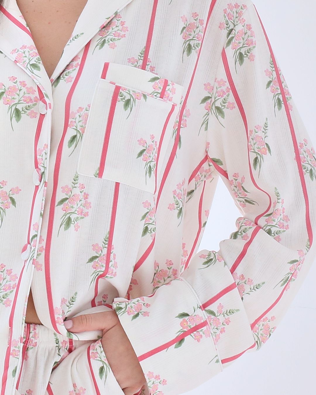 Floral Stripe Trouser Set