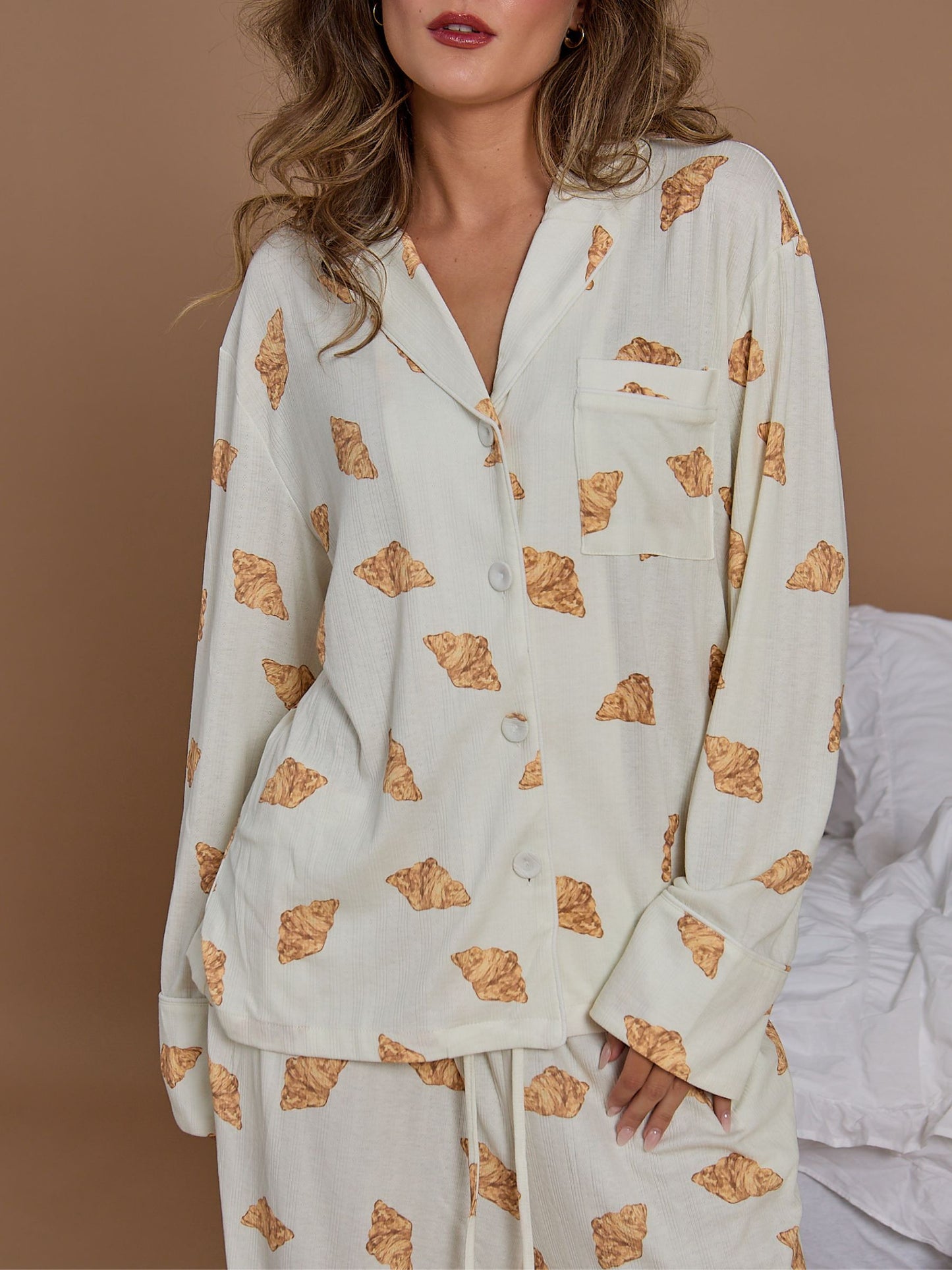 Pointelle Croissant Trouser Set