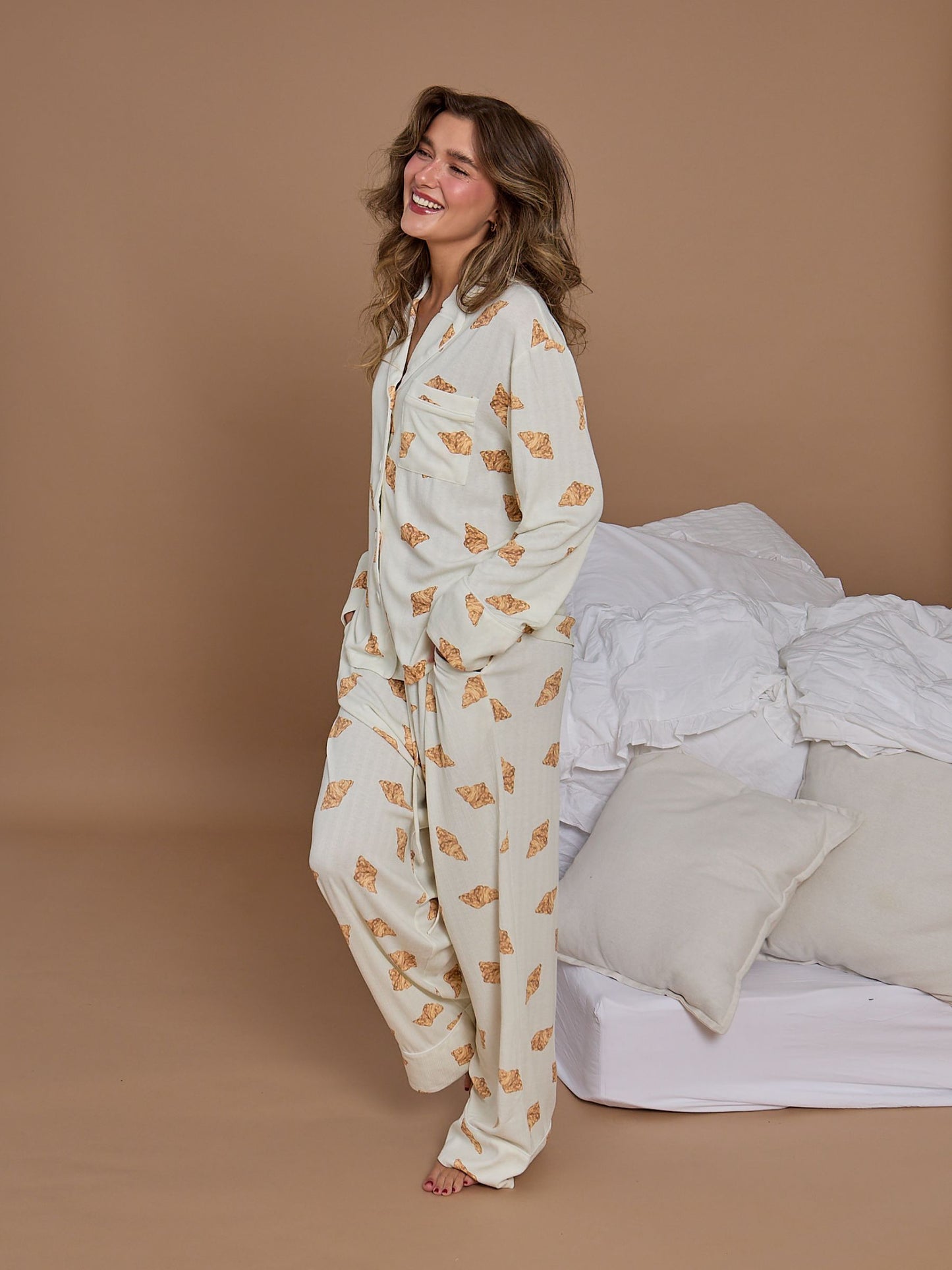 Pointelle Croissant Trouser Set