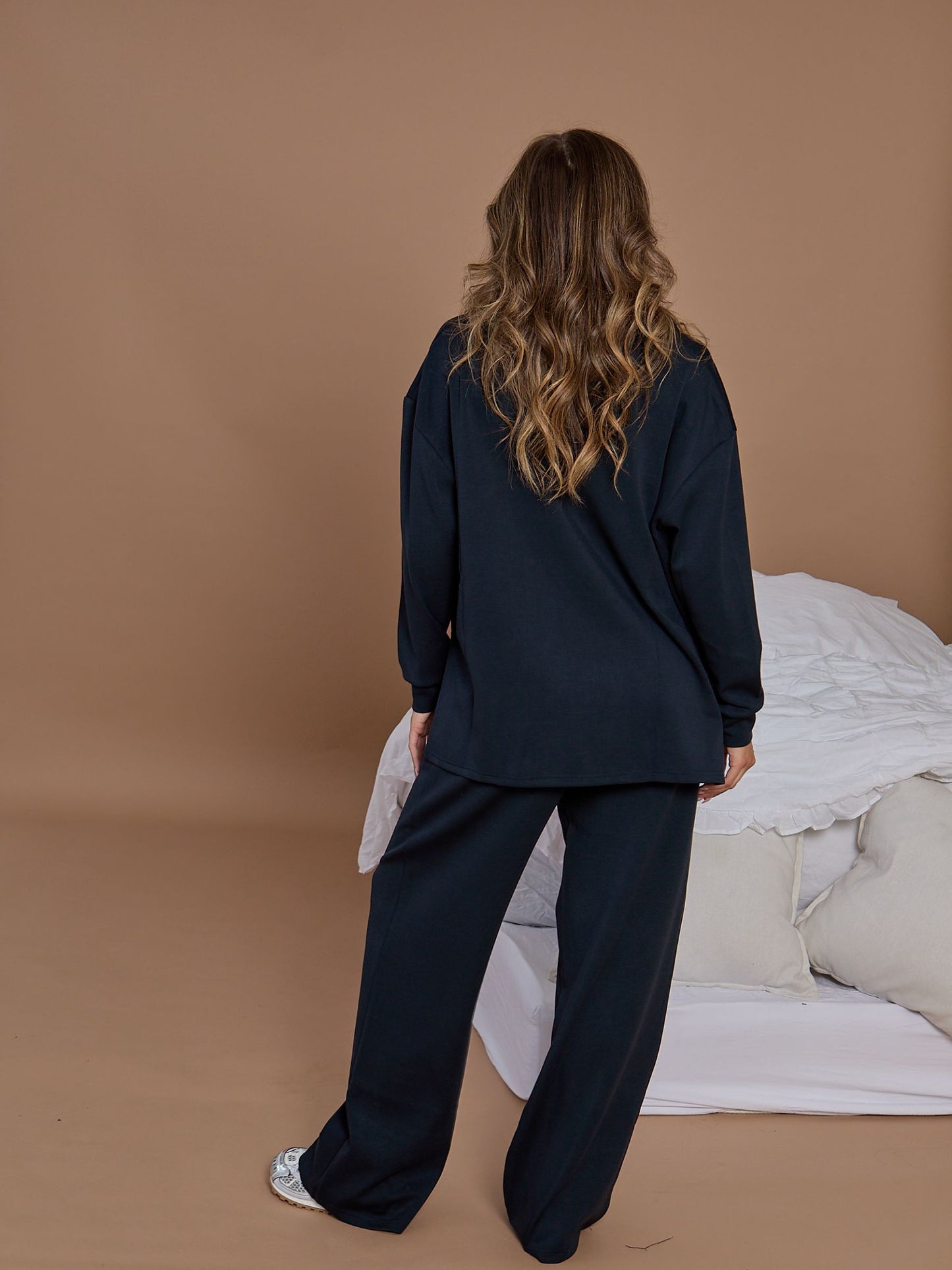 Navy Collar Lounge Set