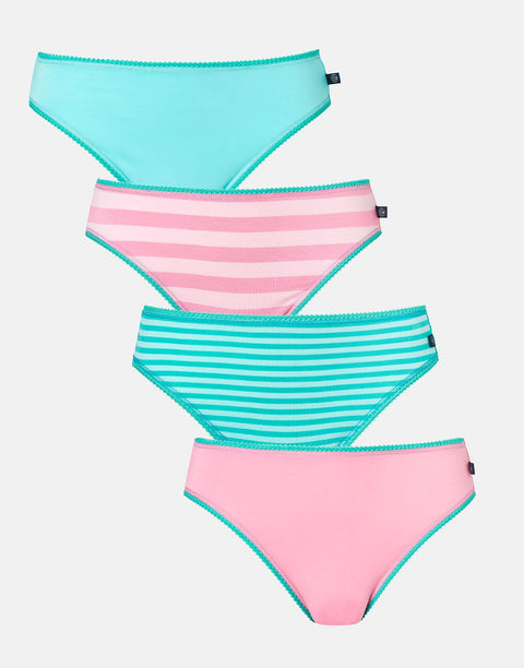 Multipack! 4 Pairs of Women's Bamboo High Leg Knickers – Ice Cream Parlour