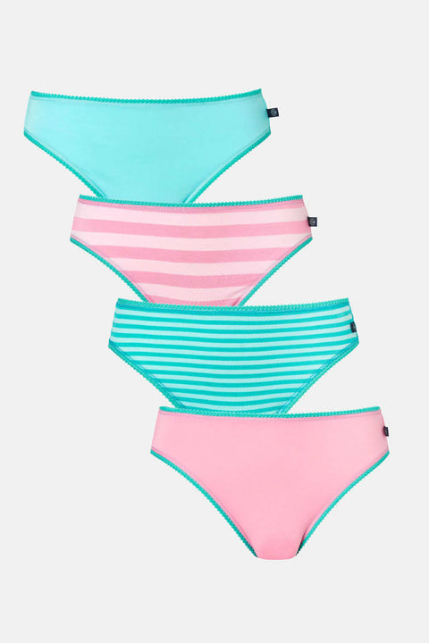 Multipack! 4 Pairs of Women's Bamboo High Leg Knickers – Ice Cream Parlour