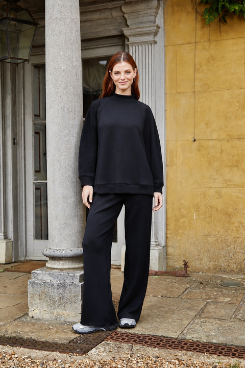 Women's Turtle Neck Lounge Set - Black