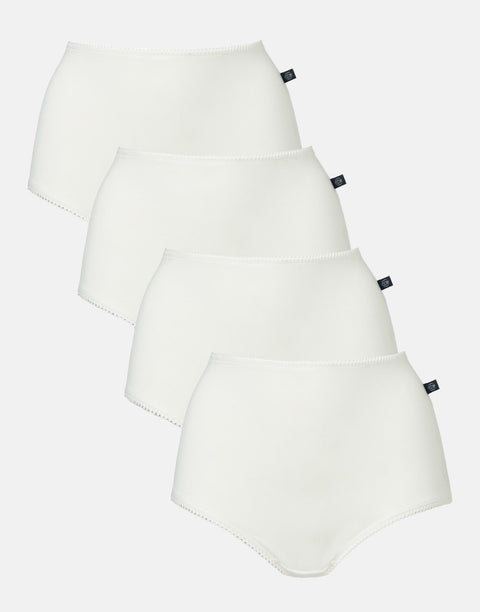 Multipack! 4 Pairs of Women's Bamboo Full Briefs – Ivory