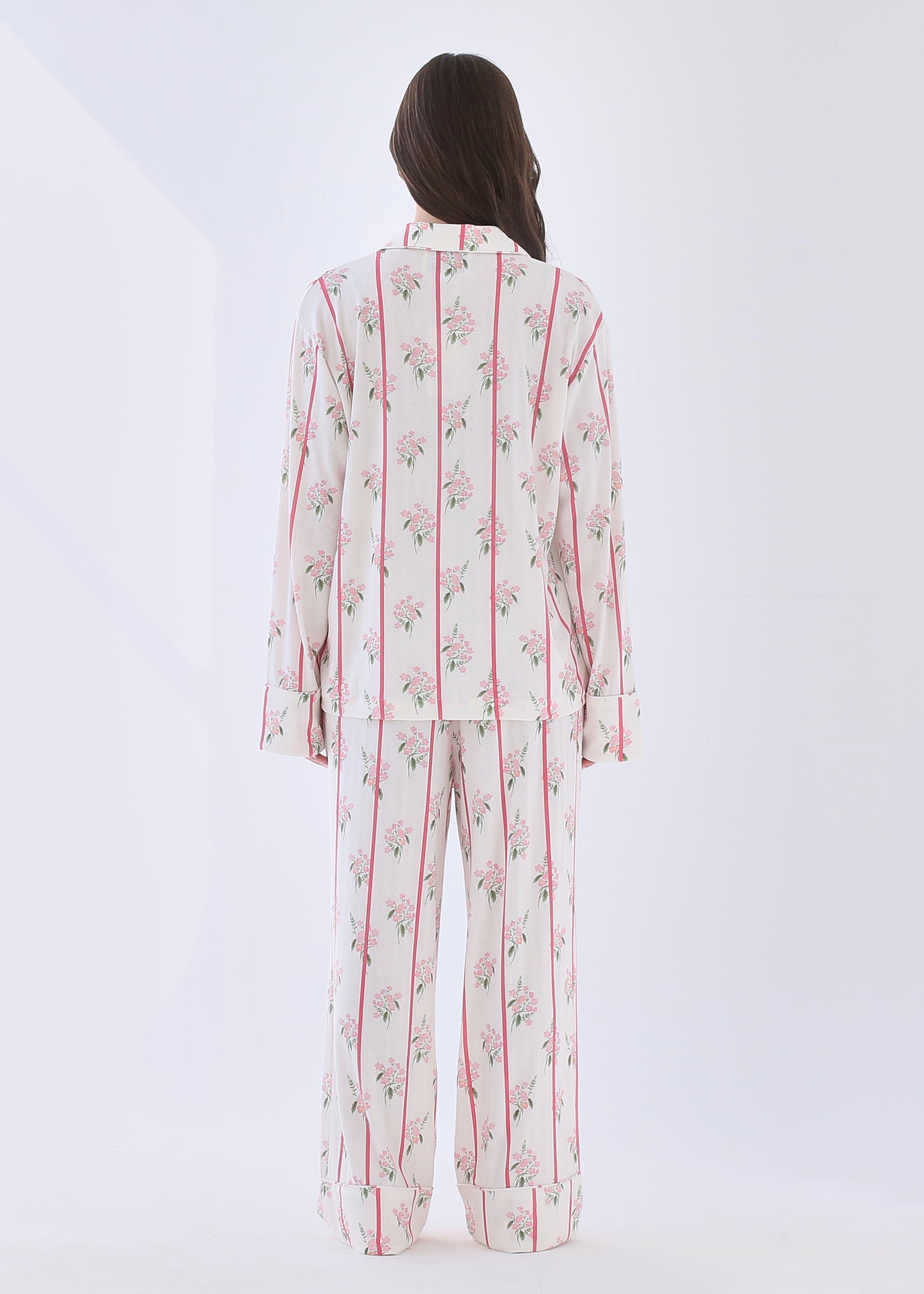Floral Stripe Trouser Set