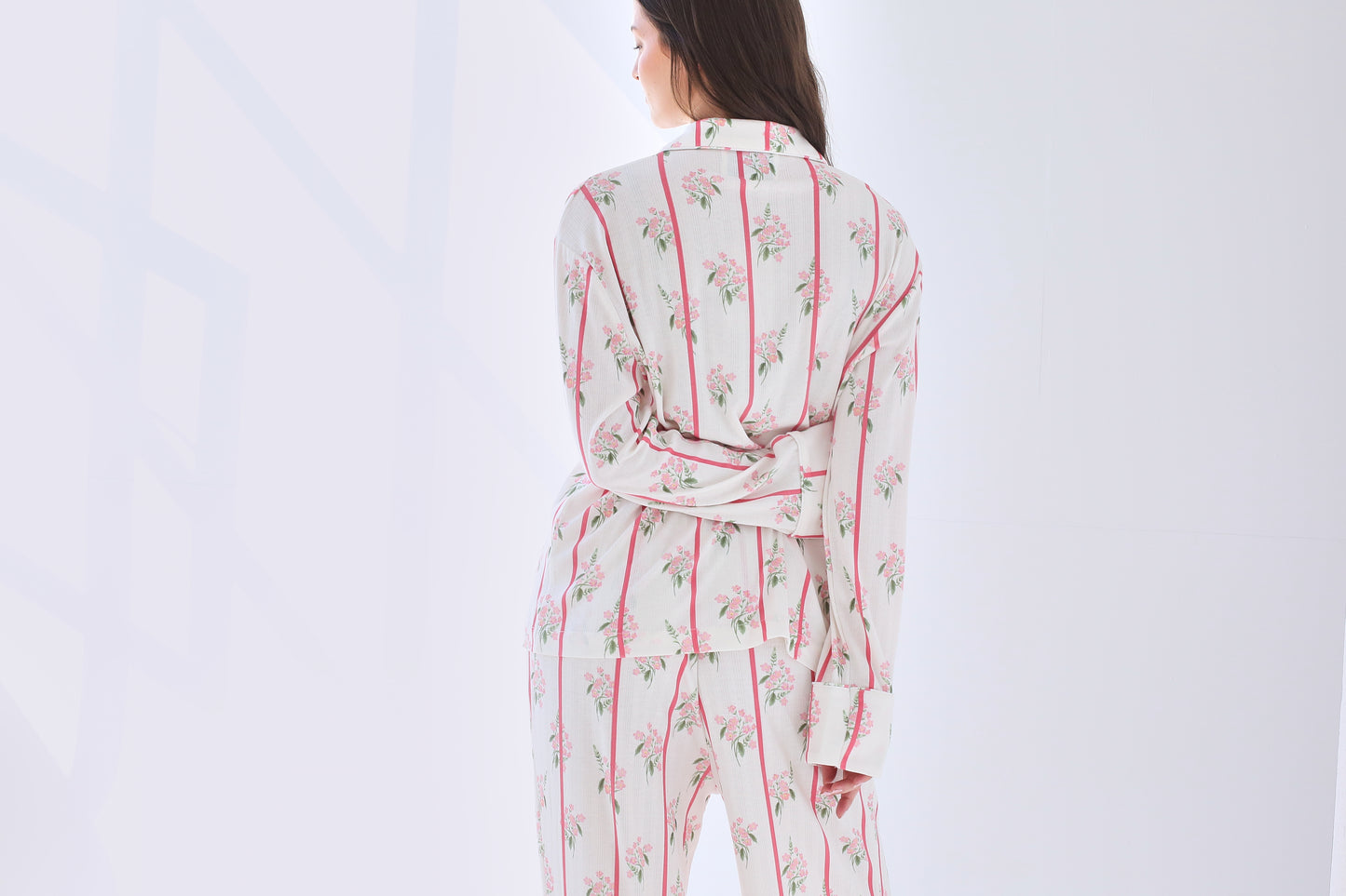 Floral Stripe Trouser Set