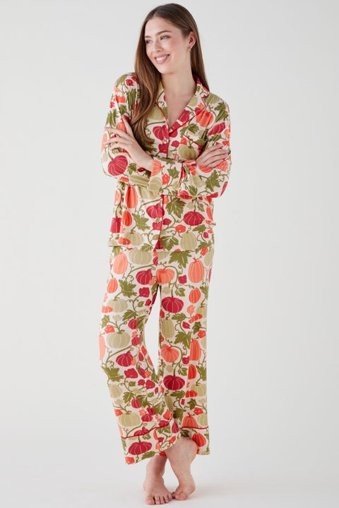 Women's Modal Pyjama Trouser Set - Pumpkin Patch