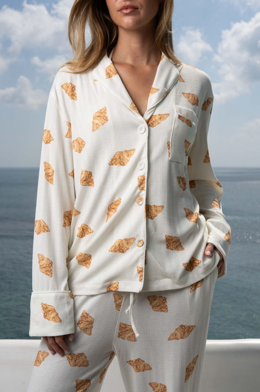 Pointelle Croissant Trouser Set