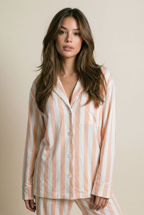 Women's Modal Pyjama Trouser Set - Stripe