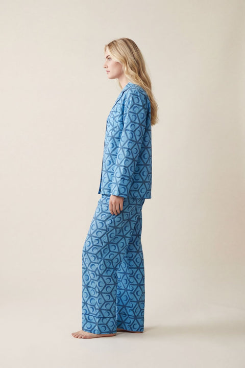 Women's Cotton Pyjama Trouser Set - Celestial