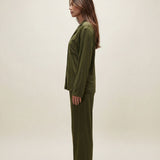 Women's Modal Pyjama Trouser Set - Olive