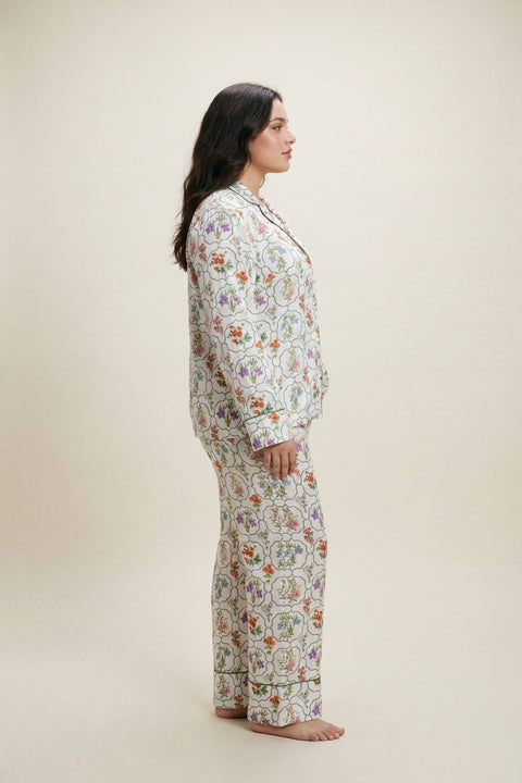Women's Modal Pyjama Trouser Set - Floral