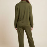 Women's Modal Pyjama Trouser Set - Olive