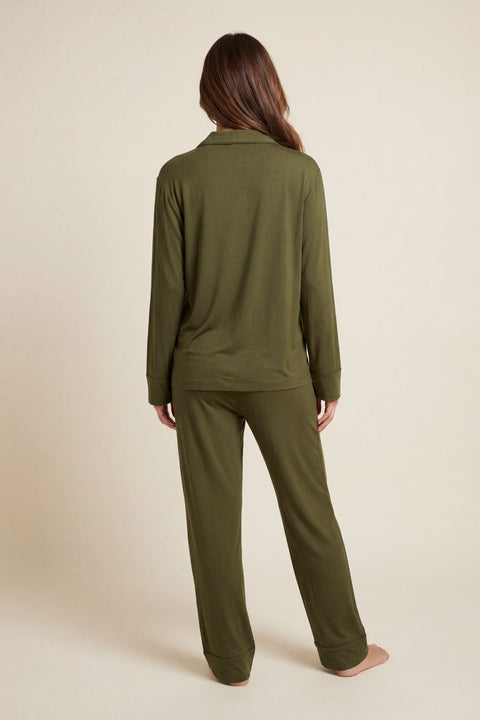 Women's Modal Pyjama Trouser Set - Olive