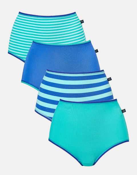 Multipack! 4 Pairs of Women's Bamboo Full Briefs – Seagreen