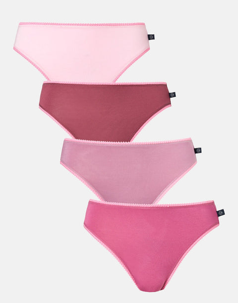 Multipack! 4 Pairs of Women's Bamboo High Leg Knickers – Bunch of Roses