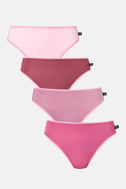 Multipack! 4 Pairs of Women's Bamboo High Leg Knickers – Bunch of Roses