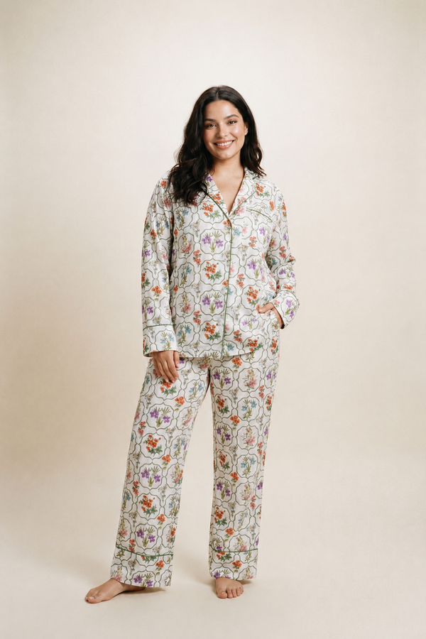 Women's Modal Pyjama Trouser Set - Floral