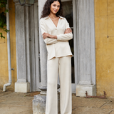 Women's Collar Lounge Set - Stone