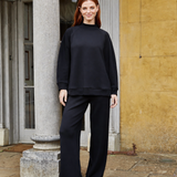 Women's Turtle Neck Lounge Set - Black