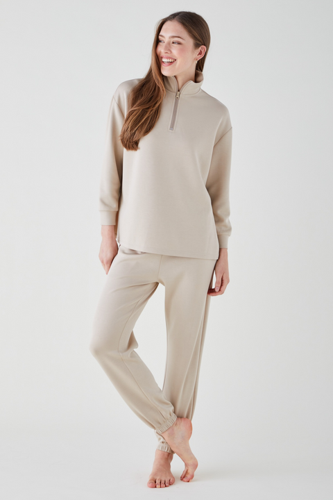 Women's Funnel Zip Neck Lounge Set - Cotswold