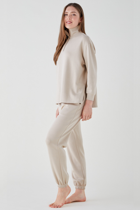Women's Funnel Zip Neck Lounge Set - Cotswold