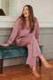 Women's Collar Lounge Set - Dusty Pink