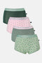 Multipack! 4 Pairs of Women's Bamboo Hipster Boxer Briefs – Juniper