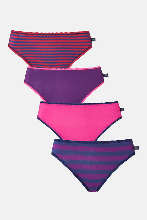 Multipack! 4 Pairs of Women's Bamboo High Leg Knickers – Cherry Pie