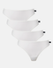 Multipack! 4 Pairs of Women's Bamboo Thongs – White