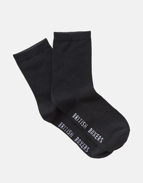 Women's Bamboo Four-Pair Sock Gift Box – Black