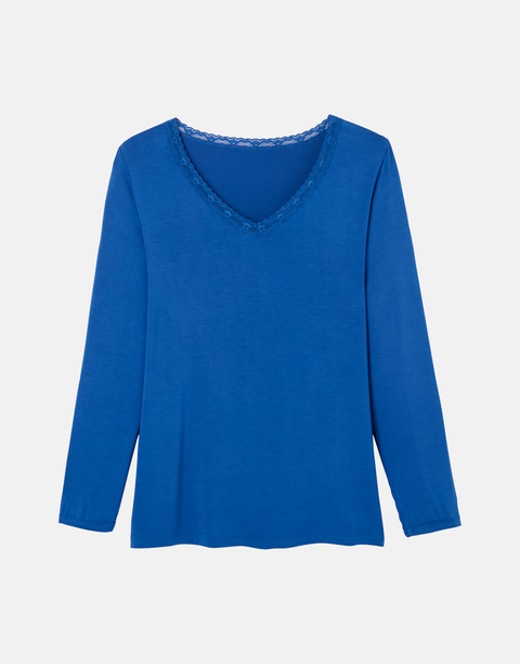 Women's Bamboo Lace Relaxed Pyjama Set – Blue Moon