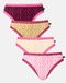 Multipack! 4 Pairs of Women's Bamboo Lace High Leg Knickers – Leopard Rose