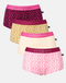 Multipack! 4 Pairs of Women's Bamboo Hipster Boxer Briefs – Leopard Rose
