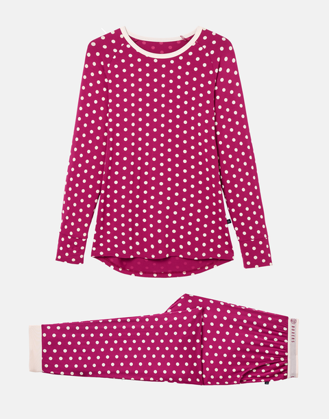 Women's Bamboo Pyjama Set – Rhubarb Polka