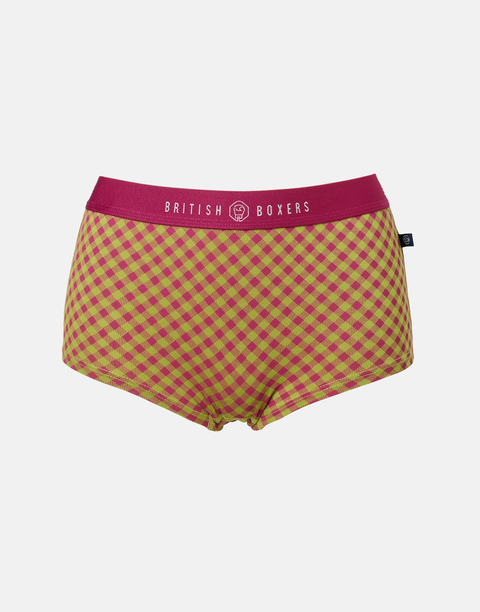 Multipack! 4 Pairs of Women's Bamboo Hipster Boxer Briefs – Rhubarb Sugar