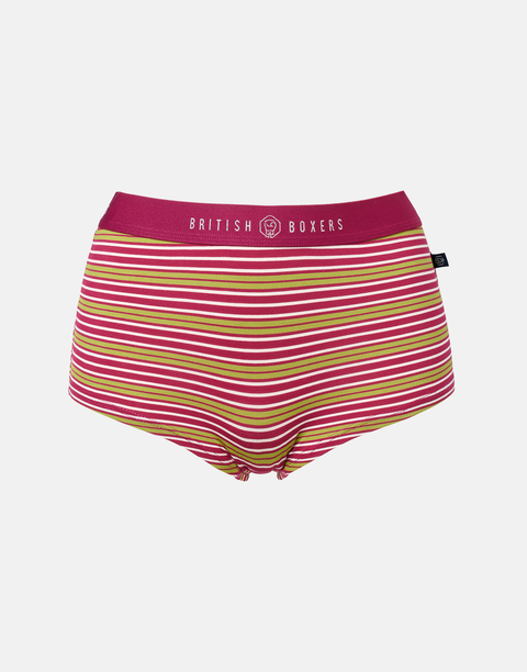 Multipack! 4 Pairs of Women's Bamboo Hipster Boxer Briefs – Rhubarb Sugar