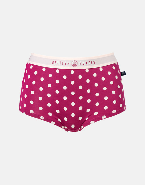 Multipack! 4 Pairs of Women's Bamboo Hipster Boxer Briefs – Rhubarb Sugar