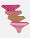 Multipack! 4 Pairs of Women's Bamboo Thongs – Rhubarb Sugar