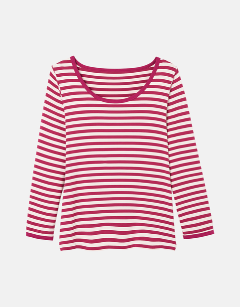 Women's Bamboo Relaxed Pyjama Set – Sugar Plum Stripe