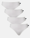 Multipack! 4 Pairs of Women's Bamboo High Leg Knickers – White
