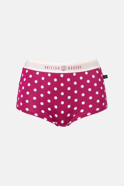 Multipack! 4 Pairs of Women's Bamboo Hipster Boxer Briefs – Rhubarb Sugar
