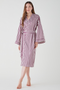 Women's Satin Robe - Mulberry Stripe