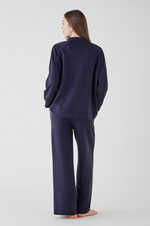 Women's Turtle Neck Lounge Set - Navy