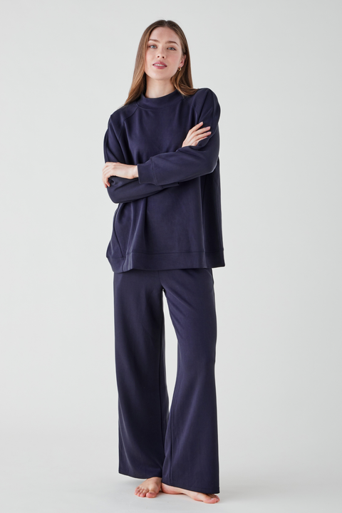 Women's Turtle Neck Lounge Set - Navy