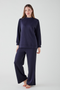 Women's Turtle Neck Lounge Set - Navy
