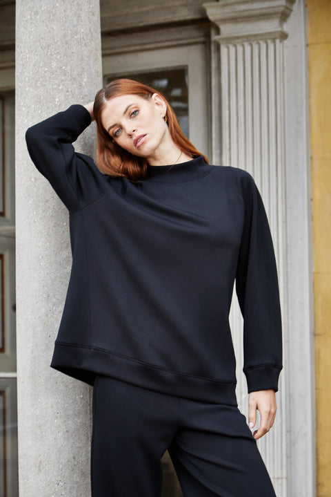 Women's Turtle Neck Lounge Set - Black