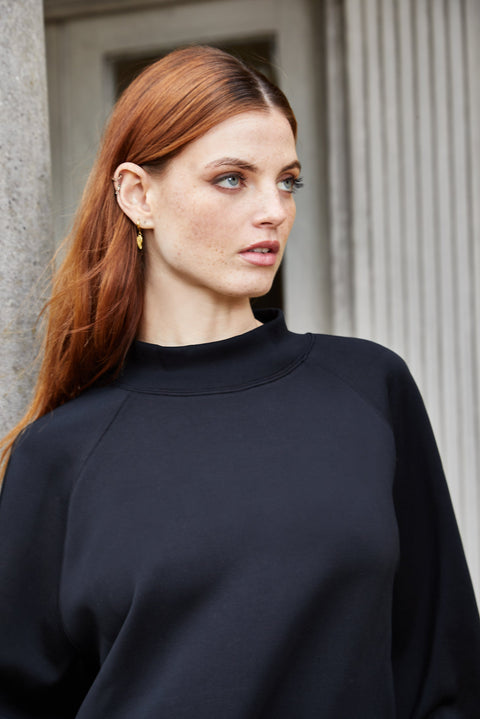 Women's Turtle Neck Lounge Set - Black