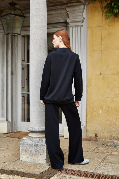 Women's Turtle Neck Lounge Set - Black