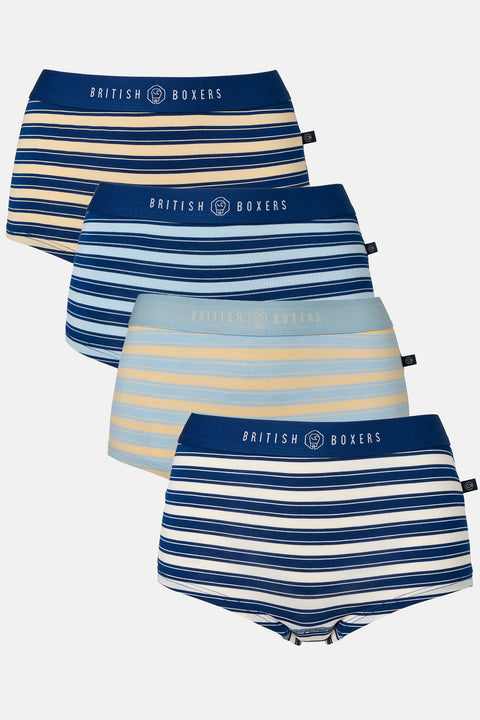 Multipack! 4 Pairs of Women's Bamboo Hipster Boxer Briefs – On The Pier
